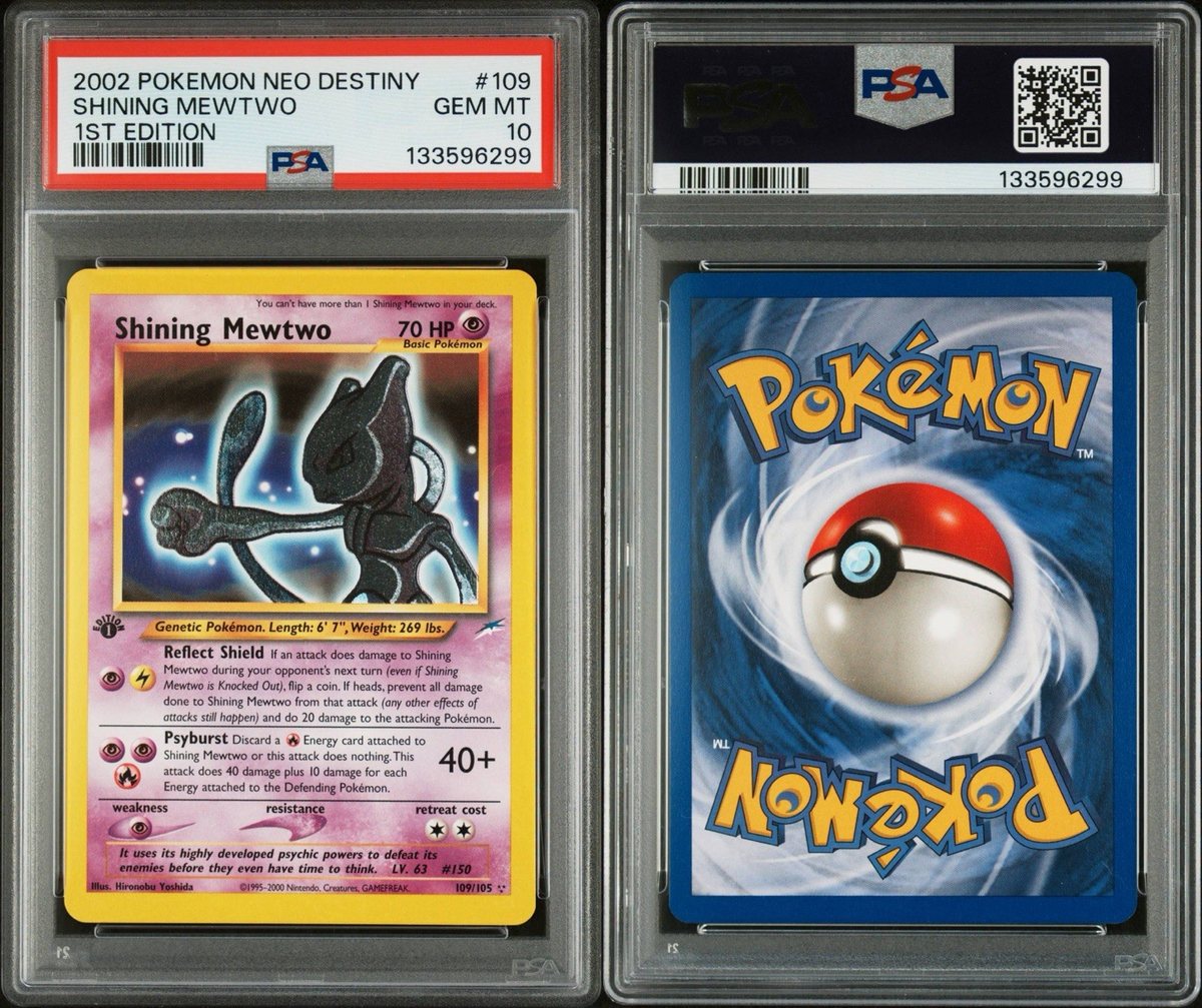 2002 Pokemon Shining Mewtwo Neo Destiny 1st Edition #109 PSA 10 Gem POP - 235 – Photo 3