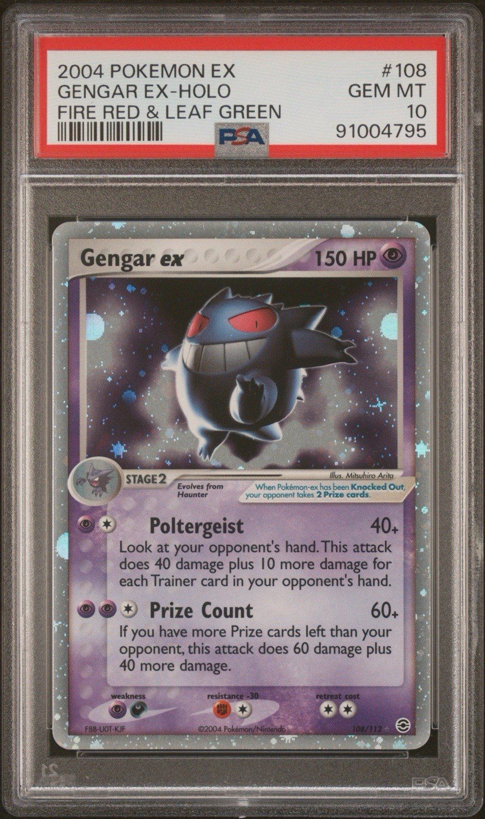 Gengar EX Holo 2004 EX Fire Red & Leaf Green PSA 10 👻🔮 POP - 105 – Photo 1