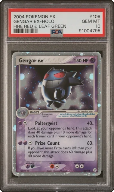 Gengar EX Holo 2004 EX Fire Red & Leaf Green PSA 10 👻🔮 POP - 105
